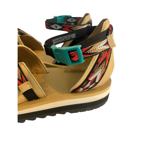 New TEVA Ceres Platform Sandals •Women 9• Fiery Red Double Diamond $145 - Picture 4 of 10